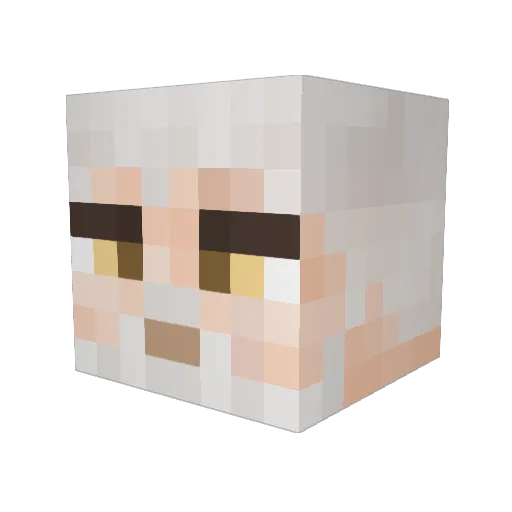 Ryisaka Minecraft avatar head, 3D render