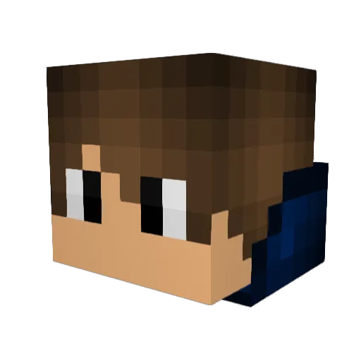 Rykaiser Minecraft avatar head, 3D render