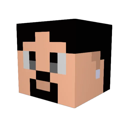RykerAdamas Minecraft avatar head, 3D render