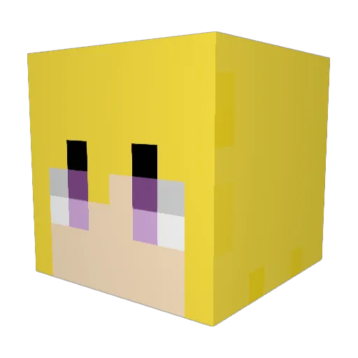 RykkiEcho Minecraft avatar head, 3D render