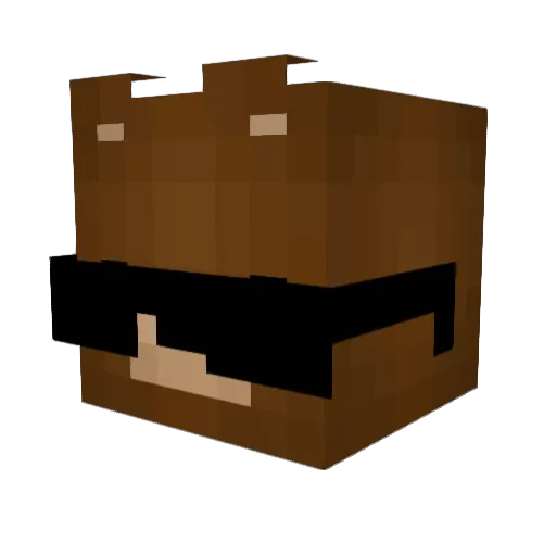 Ryko Minecraft avatar head, 3D render