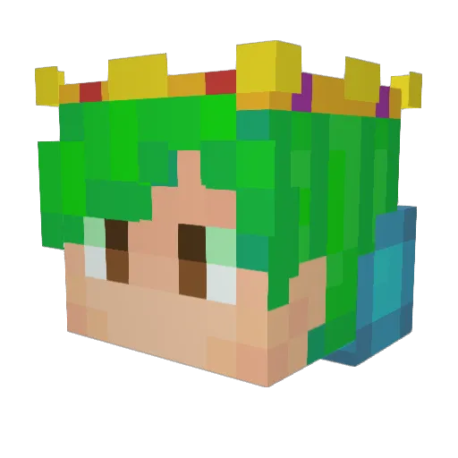 Rylanets Minecraft avatar head, 3D render
