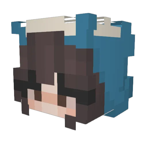 RyleePlays345 Minecraft avatar head, 3D render