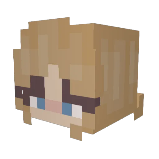 RylieIsCool Minecraft avatar head, 3D render