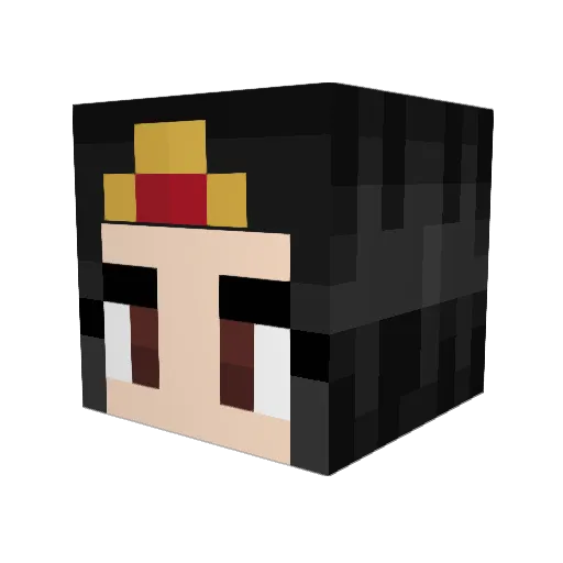 Rylinda Minecraft avatar head, 3D render