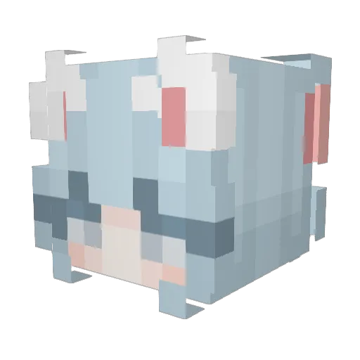 Rylun Minecraft avatar head, 3D render