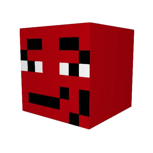 Rymaxnoob Minecraft avatar head, 3D render