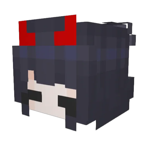RynaBarbie Minecraft avatar head, 3D render