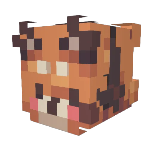 Rynarion Minecraft avatar head, 3D render