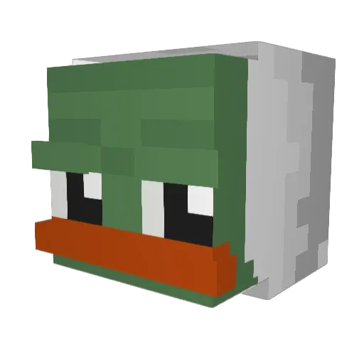 Rynchan Minecraft avatar head, 3D render