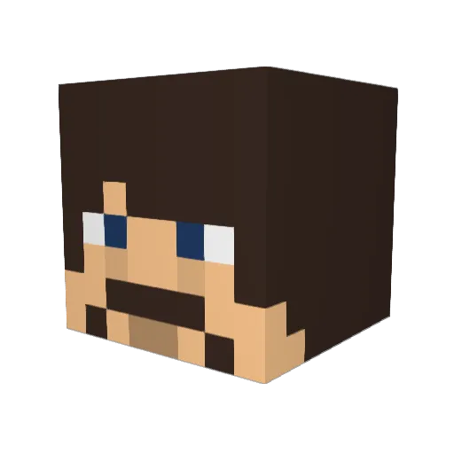 Ryngo_ Minecraft avatar head, 3D render
