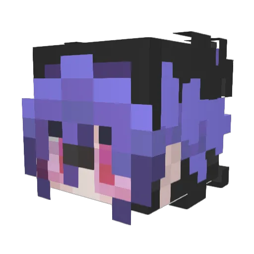 Rynmera Minecraft avatar head, 3D render