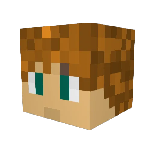 Rynno1 Minecraft avatar head, 3D render