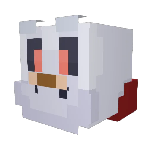 RynoSK8 Minecraft avatar head, 3D render