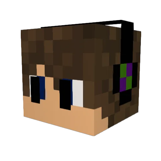 RynxXK5 Minecraft avatar head, 3D render