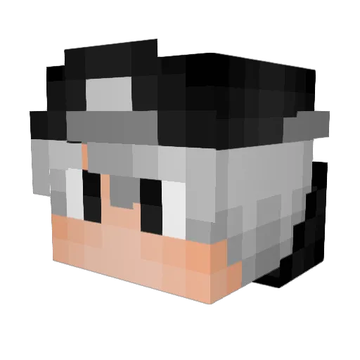 RynzPM Minecraft avatar head, 3D render