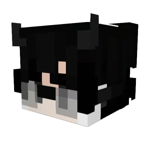 Rynzao Minecraft avatar head, 3D render