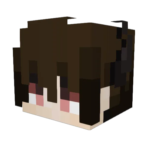 Ryo075 Minecraft avatar head, 3D render