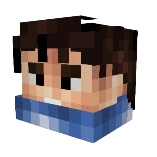 RyoIsBae Minecraft avatar head, 3D render