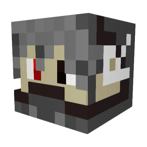 RyoPlays Minecraft avatar head, 3D render