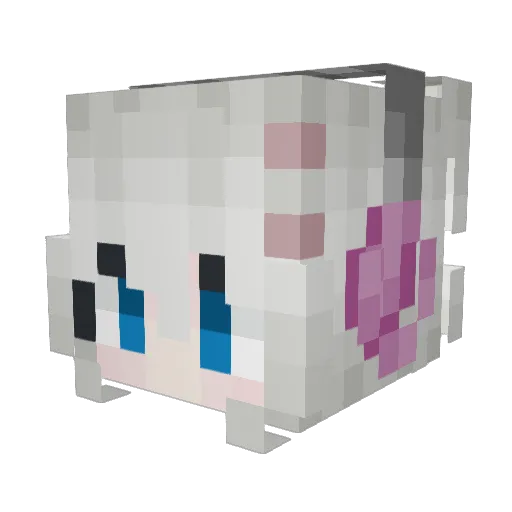RyoRawr Minecraft avatar head, 3D render
