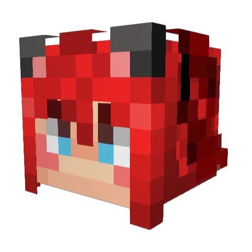 Ryochi42 Minecraft avatar head, 3D render