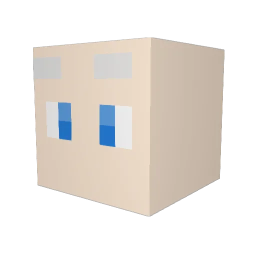 Ryodos Minecraft avatar head, 3D render