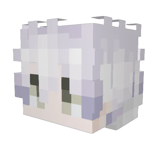 Ryokiro Minecraft avatar head, 3D render