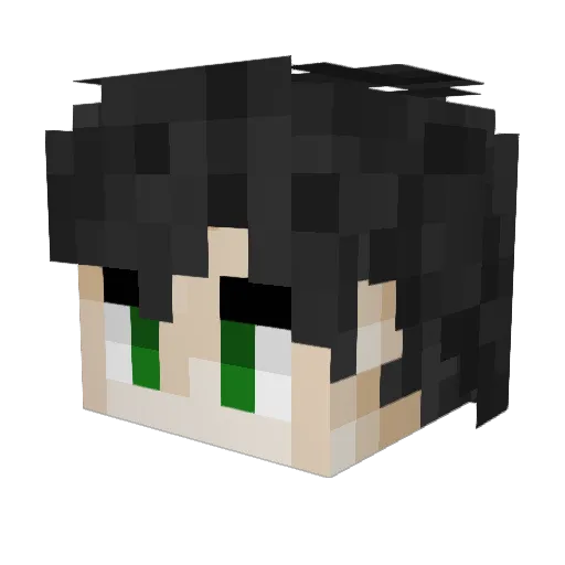 Ryoko64 Minecraft avatar head, 3D render