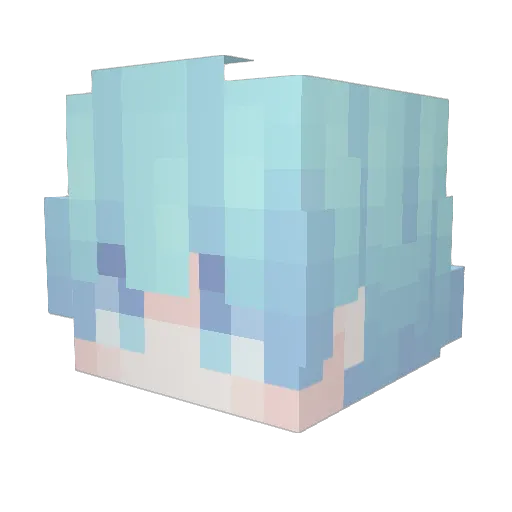RyokoRHM Minecraft avatar head, 3D render