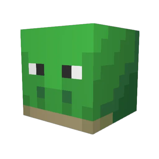 Ryokugame Minecraft avatar head, 3D render