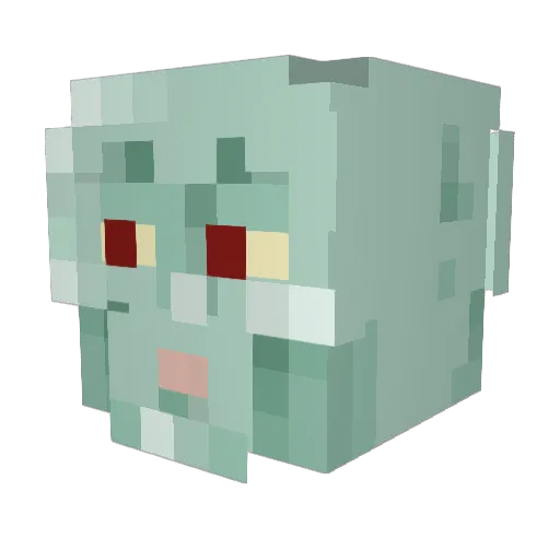 Ryotaru Minecraft avatar head, 3D render