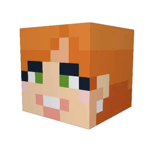 RyotiaIrona Minecraft avatar head, 3D render