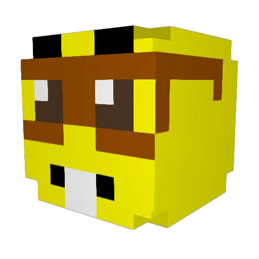 Ryoukobe Minecraft avatar head, 3D render