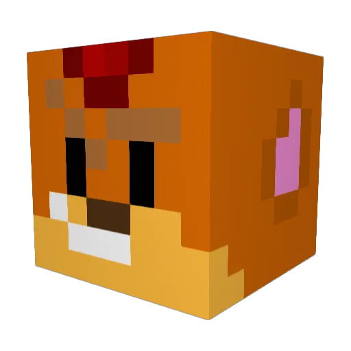Ryrak Minecraft avatar head, 3D render