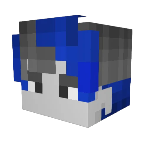 Ryrupee Minecraft avatar head, 3D render