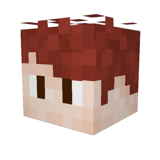 RysProject Minecraft avatar head, 3D render