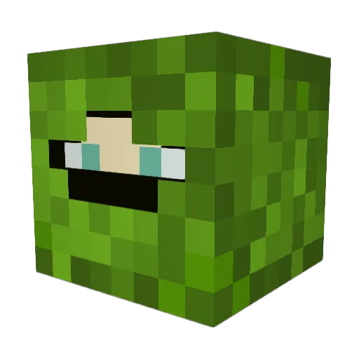 Rysist Minecraft avatar head, 3D render