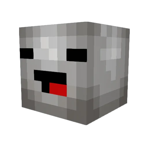 Ryssae Minecraft avatar head, 3D render