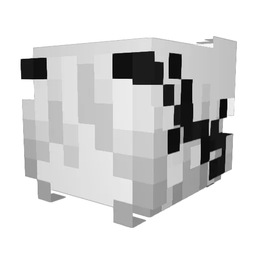Rystalc Minecraft avatar head, 3D render