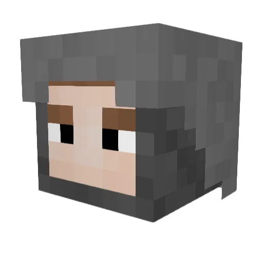 Rysterf Minecraft avatar head, 3D render