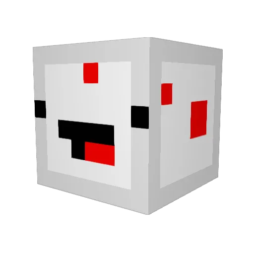 Rystonk Minecraft avatar head, 3D render