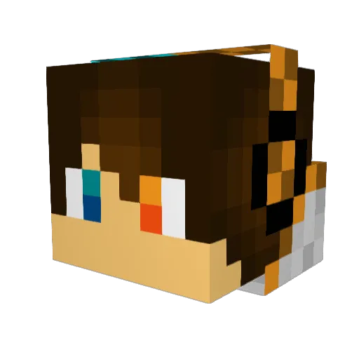 Rystract Minecraft avatar head, 3D render