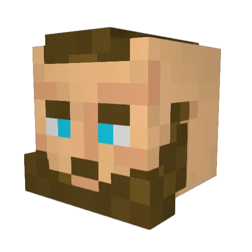 Rysu69 Minecraft avatar head, 3D render