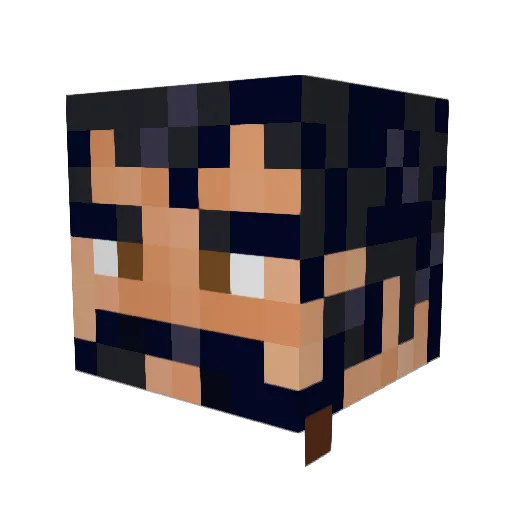 Rysuma Minecraft avatar head, 3D render