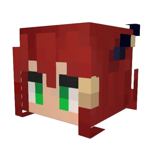 Rysunne_233 Minecraft avatar head, 3D render