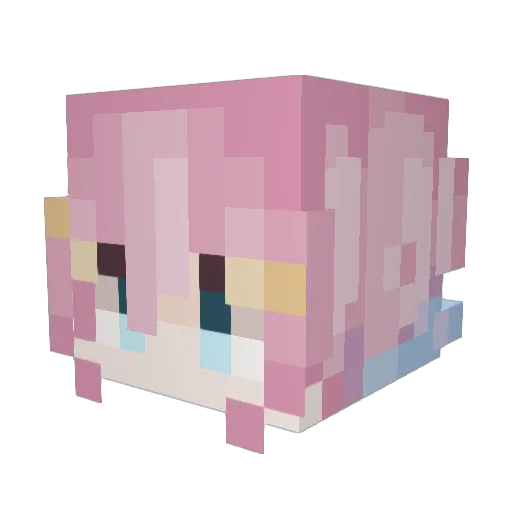 Rysworld33 Minecraft avatar head, 3D render