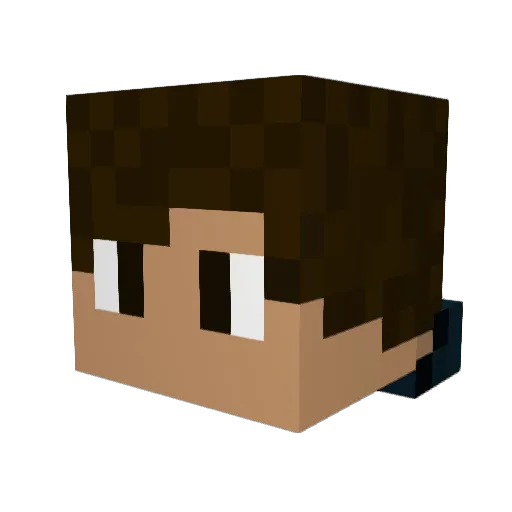 RyszarDran Minecraft avatar head, 3D render