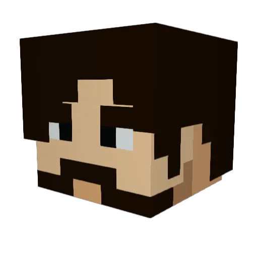 Ryszard Minecraft avatar head, 3D render