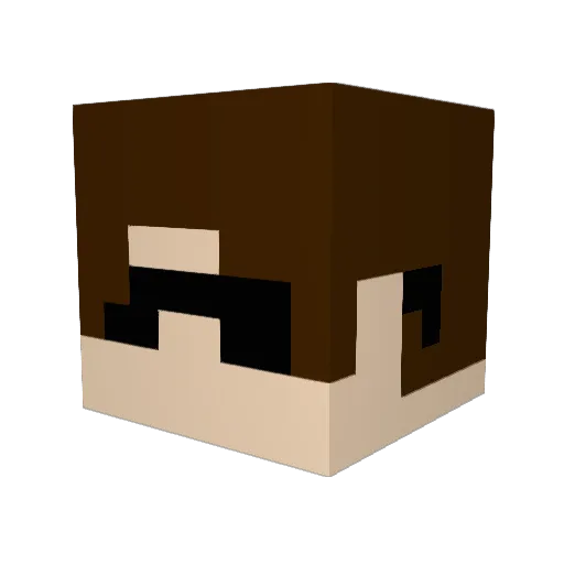 RytDy Minecraft avatar head, 3D render